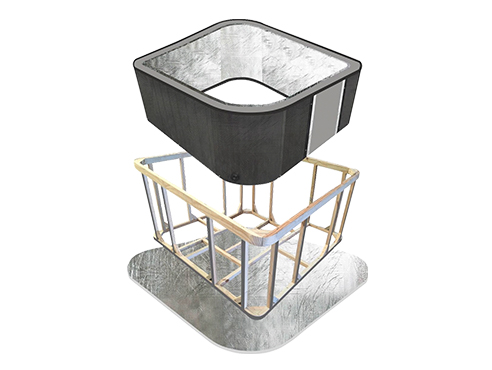 ③ Протягоустойчивая конструкция вокруг шкафа 